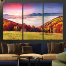 Autumn Mountain Foggy Landscape Wall Art Canvas Print | by MyGreatCanvas | Canvas Wall Art Prints | Photo Prints & Wall Decor