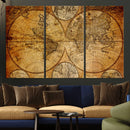 Vintage World Map Canvas Print – Antique Push Pin Travel by MyGreatCanvas | Canvas Wall Art Prints | Photo Prints & Wall Decor