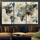 Framed Vintage World Map Wall Art – Abstract Map Canvas by MyGreatCanvas | Canvas Wall Art Prints | Photo Prints & Wall Decor