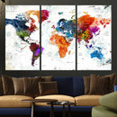 World Map Canvas Print – Framed Travel Map Wall Art for by MyGreatCanvas | Canvas Wall Art Prints | Photo Prints & Wall Decor