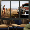 Old Rustic Classic Car Wall Art Canvas Print
