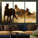 Horses and Cowboys Wall Art Canvas Print by MyGreatCanvas | Canvas Wall Art Prints | Photo Prints & Wall Decor