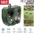 Ultrasonic Animal Repeller Solar Powered Repellent with Motion Sensor LED Flashing Lights IPX6 Waterproof Outdoor for Farm Garden Yard