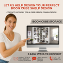 2 Cube Storage with Bins - Premium Organizer System with Durable Melamine Construction BOON Cube Storage Shelf Rectangular 1x2