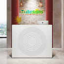 46.5" Reception Desk, Modern Front Desk Counter Table with Open Shelves
