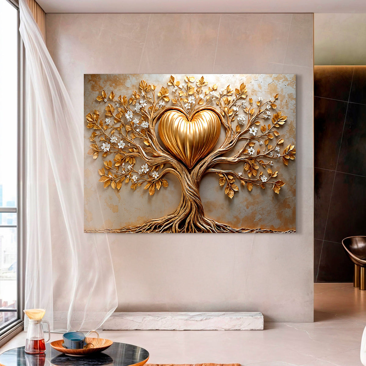 Golden Tree Heart Wall Art, photo 3 of 10