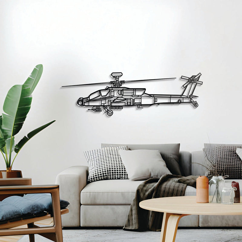 AH-64D Apache Metal Aircraft Wall Art - NCP0026