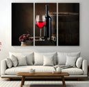 Red Wine and Bottle Canvas Print