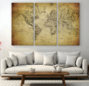 Push Pin World Map Canvas Print – Travel Tracker Wall Art
