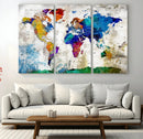 World Map Canvas Print – Framed Travel Map Wall Art for by MyGreatCanvas | Canvas Wall Art Prints | Photo Prints & Wall Decor