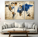 World Map Canvas Print – Detailed Map of the World Wall Art by MyGreatCanvas | Canvas Wall Art Prints | Photo Prints & Wall Decor