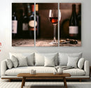 Red Wine and Bottle Canvas Print by MyGreatCanvas | Canvas Wall Art Prints | Photo Prints & Wall Decor