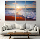 Tropical Ocean Sunset Wall Art Canvas Print, Golden Beach by MyGreatCanvas | Canvas Wall Art Prints | Photo Prints & Wall Decor