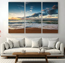 Ocean Beach Wall Art Canvas Print Sunset Artwork Print