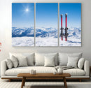 Ski Season Snow Wall Art Canvas Print