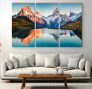 Landscape Mountain and Lake View Wall Art Canvas Print