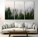 Forest Wall Art Canvas Print | Foggy Forest Wall Art | Pine