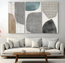Canvas Print Wall Art Abstract Art Boho, Framed Boho Decor