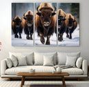 Buffalo Wall Art Canvas Print, American Bison Herd Wall Art by MyGreatCanvas | Canvas Wall Art Prints | Photo Prints & Wall Decor
