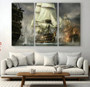 Pirate Ship War Wall Art Canvas Print by MyGreatCanvas | Canvas Wall Art Prints | Photo Prints & Wall Decor