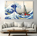 Katsushika Hokusai Kanagawa Giant Wave Wall Art Canvas Print