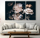 Pink Peonies Flowers Large Canvas Art Print