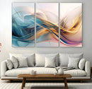 Abstract Flowing Colors Wall Art Canvas Print