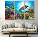Colorful Coral Reef and Sea Life Turtle Canvas Print, by MyGreatCanvas | Canvas Wall Art Prints | Photo Prints & Wall Decor