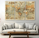 Push Pin World Map Canvas Print – Travel Tracker Wall Art