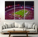 Bryant-Denny Stadium Night Game Triple Canvas Wall Art - by MyGreatCanvas | Canvas Wall Art Prints | Photo Prints & Wall Decor