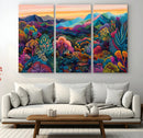 Colorful Abstract Landscape Wall Art Print Canvas - Vibrant