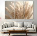 Pampas Grass Canvas Wall Art - Elegant Neutral Decor for