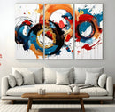 Abstract Wall Art, Rings Wall Art Canvas Print