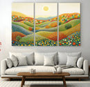 YAYOI KUSAMA Wall Art - Colorful Dot Art Landscape Canvas,