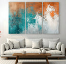Vintage Abstract Print - Bold Teal and Orange Canvas Wall by MyGreatCanvas | Canvas Wall Art Prints | Photo Prints & Wall Decor