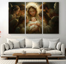 Mary Jesus Canvas Wall Art Print - Madonna and Child with