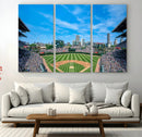 Wrigley Field Chicago Cubs Panoramic Art Multi-Piece Canvas