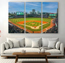 Wrigley Field Chicago Cubs Panoramic Canvas Print –