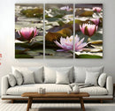 Lotus Flower Wall Art Canvas Print, Water Lily Large Wall