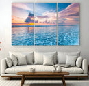 Ocean Sunset Canvas Wall Art Print – Tranquil Seascape