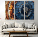 Framed Abstract Tree Ring Wall Art Print Natural Rustic Wood by MyGreatCanvas | Canvas Wall Art Prints | Photo Prints & Wall Decor