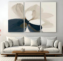 Minimal Flower Wall Art Canvas Print – Framed Beige Bloom