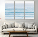 Ocean Wave Surfer Wall Art – Framed Minimal Seascape Canvas by MyGreatCanvas | Canvas Wall Art Prints | Photo Prints & Wall Decor