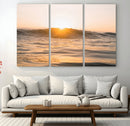 Calm Water Wall Art – Framed Sunset Waves Canvas Artwork, by MyGreatCanvas | Canvas Wall Art Prints | Photo Prints & Wall Decor