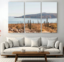 Desert Lake Wall Art – Framed Cactus Mountain Canvas by MyGreatCanvas | Canvas Wall Art Prints | Photo Prints & Wall Decor