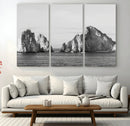 Coastal Wall Art – Framed Black White Ocean Canvas Artwork, by MyGreatCanvas | Canvas Wall Art Prints | Photo Prints & Wall Decor