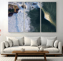 Ocean Wave Wall Art – Aerial Coastal View Canvas Artwork, by MyGreatCanvas | Canvas Wall Art Prints | Photo Prints & Wall Decor