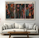 Modern Japanese Wall Art Canvas Print – Framed Abstract