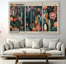 Yayoi Kusama Art Print Canvas – Abstract Mount Fuji Japanese