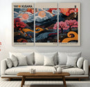 Modern Japanese Wall Art Canvas Print – Framed Contemporary